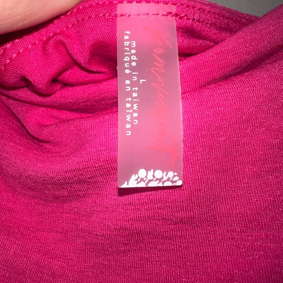 NWT Free People Movement Pink Romper Rouched Bodysuit Size L - Picture 5 of 6